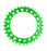 front view of Ruf-Tooth Chainring 5-Hole 110BCD in green