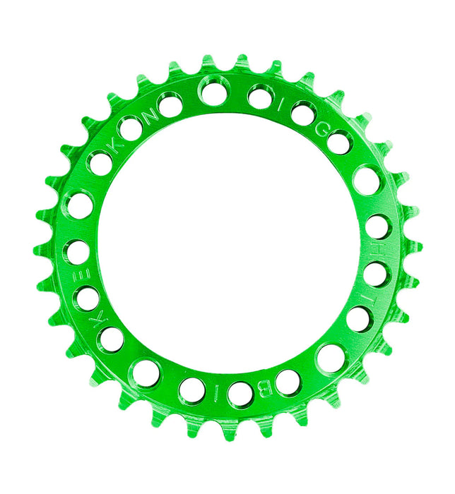 front view of Ruf-Tooth Chainring 5-Hole 110BCD in green
