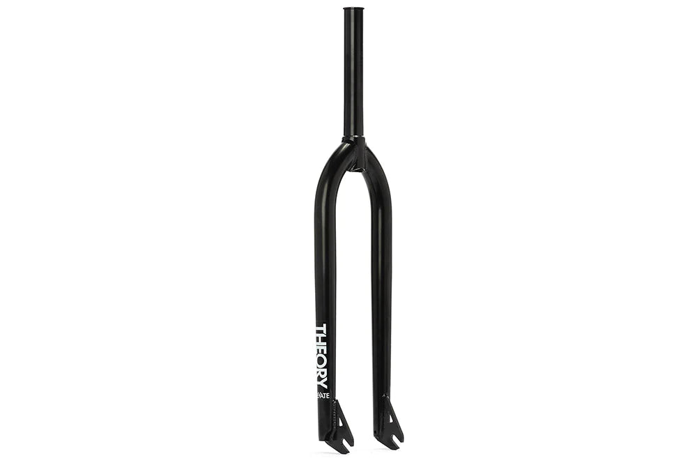 front view of theory elevate forks in black