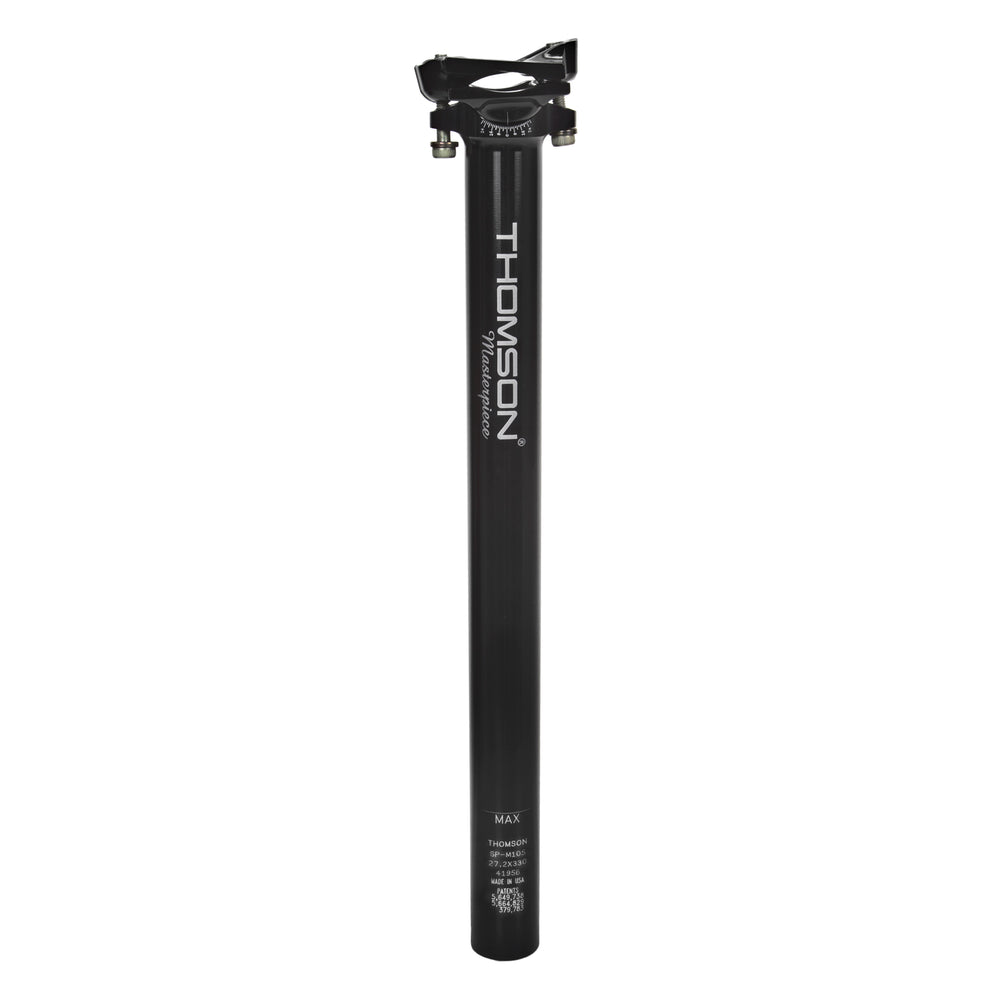Side view of the Thomson Master piece seat post in black