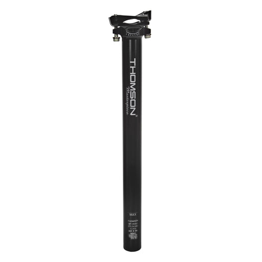 Side view of the Thomson Master piece seat post in black