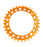 front view of Ruf-Tooth Chainring 5-Hole 110BCD in orange