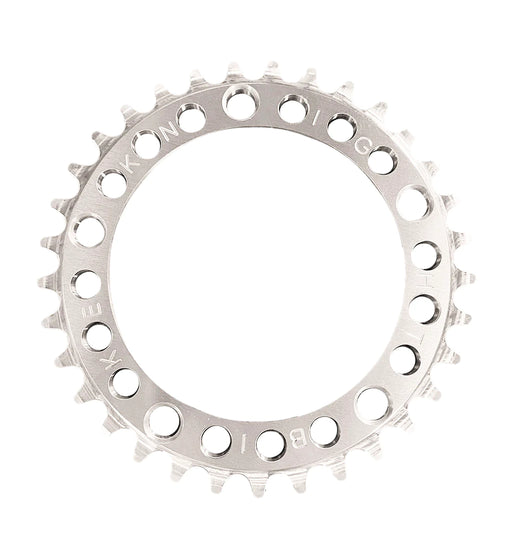 front view of Ruf-Tooth Chainring 5-Hole 110BCD in mirror polish