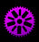 front view of Starfighter Sprocket in purple