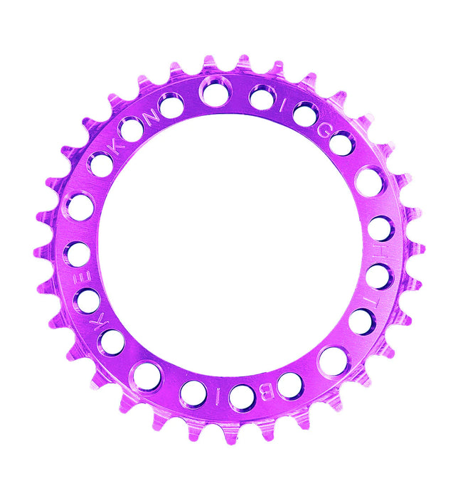 front view of Ruf-Tooth Chainring 5-Hole 110BCD in purple