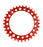 front view of Ruf-Tooth Chainring 5-Hole 110BCD in red