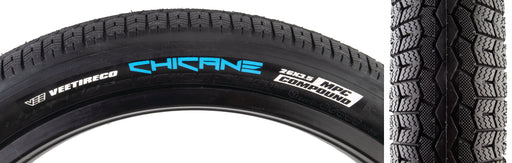 Side view of the 26" x 3.5" Vee tire Co Chicane tire in black