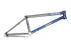 side view of the Volume Voyager XL frame in raw blue fade