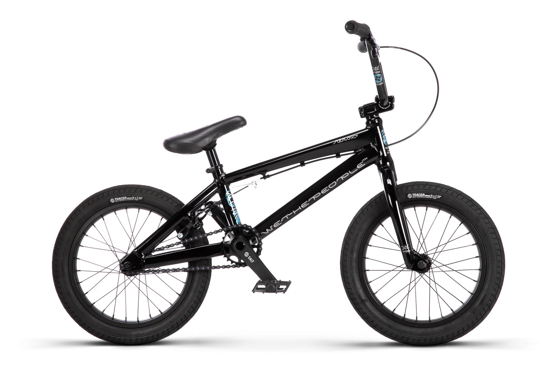 side view of the Wethepeople Aerox bmx bike in Black