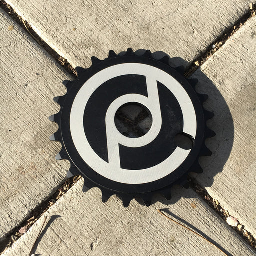 front view of the Primo Solid v2 Sprocket in black, bmx bikes chainring