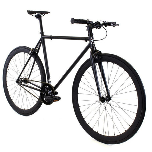 front view of the Golden cycles fixed complete bike in black