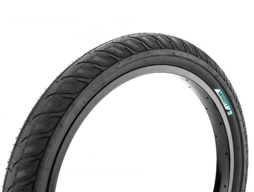 Side view of the Merritt Option tire in black