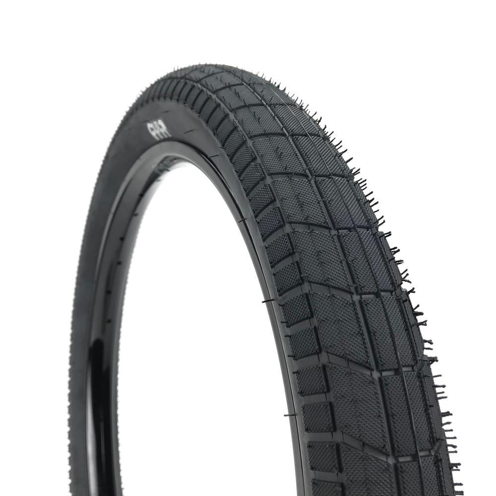 Front & side view of the Cult Dehart tire in black