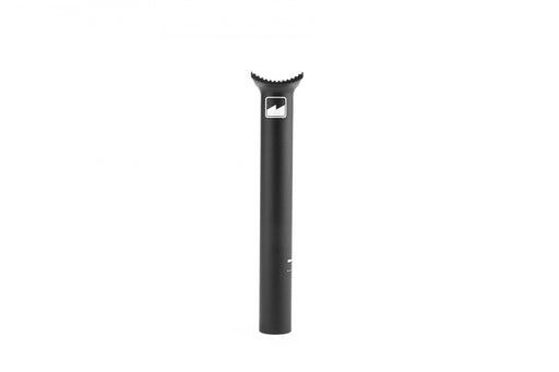 Side view of the Merritt Pivotal seat post in black, bmx seat post, pivotal seat post, merritt seat post