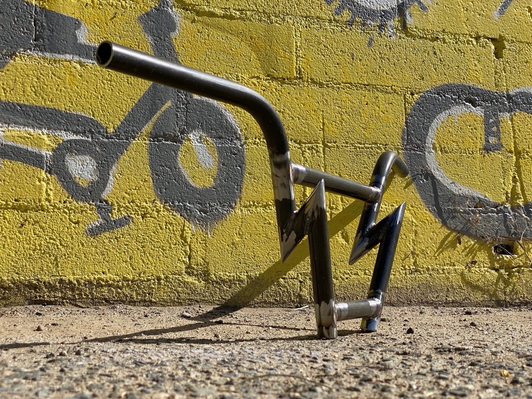 HB customs Zues Z bars raw lightning bolt handlebars