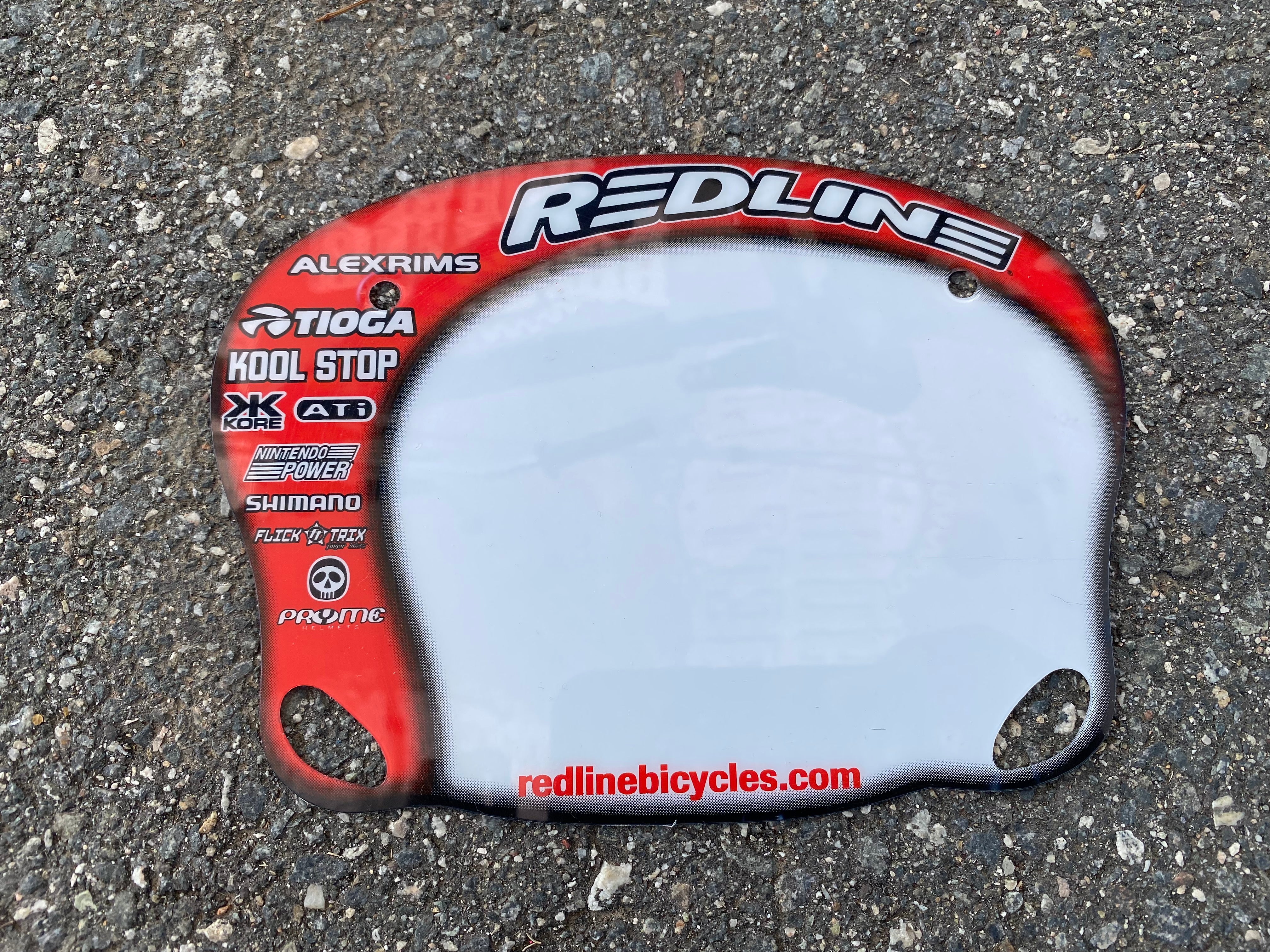 Redline number plate