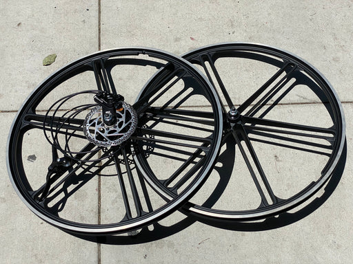 29" inch Mag wheel disc brake conversion kit by STacked BMX Shop how to convert your bike to disc brake