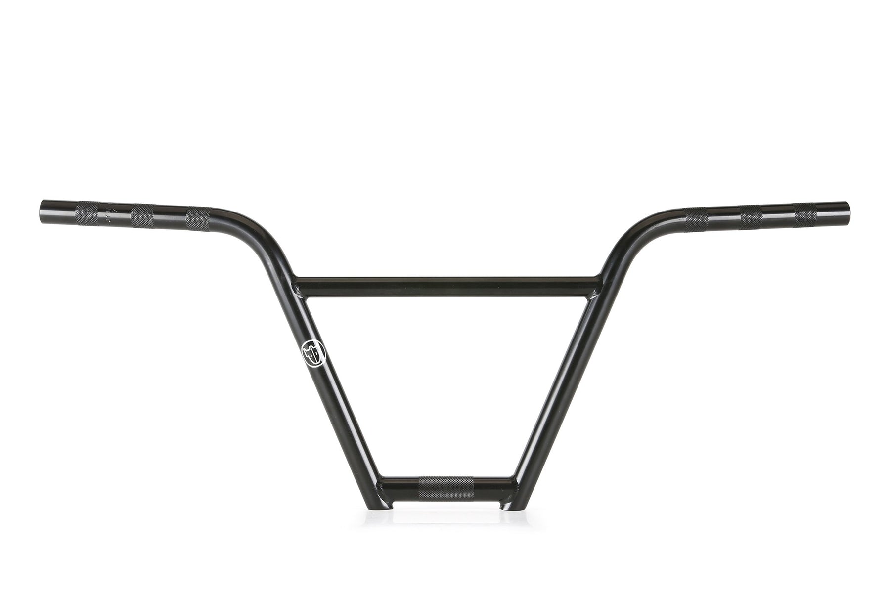 front view of the Premium rasp bars in black, bmx 4 piece bars, 4pc bmx bars