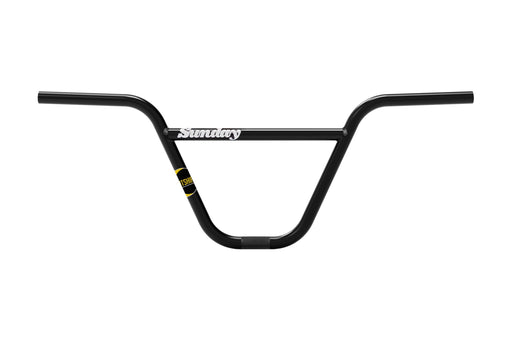 front view of the Sunday Nightshift bars in black, bmx bars, sunday bars