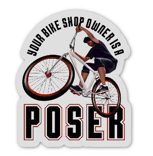 front view of the Stacked poser sticker