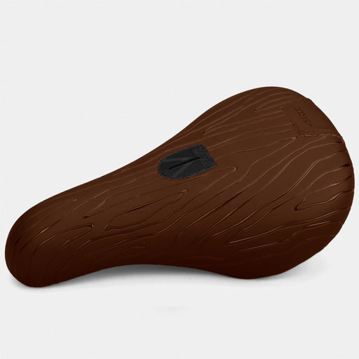 Top & sde view of the Verde Timber V2 stealth seat in brown