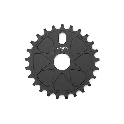 front view of the Cinema rock sprocket in black