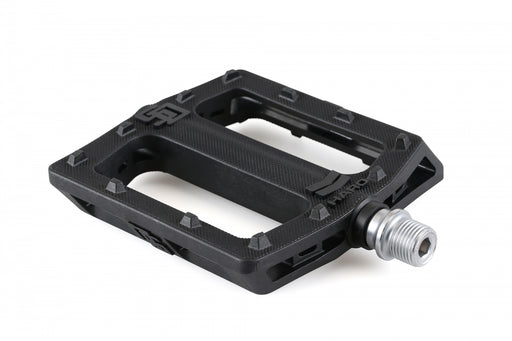 Top view of the Haro SD PC Pedals in black 