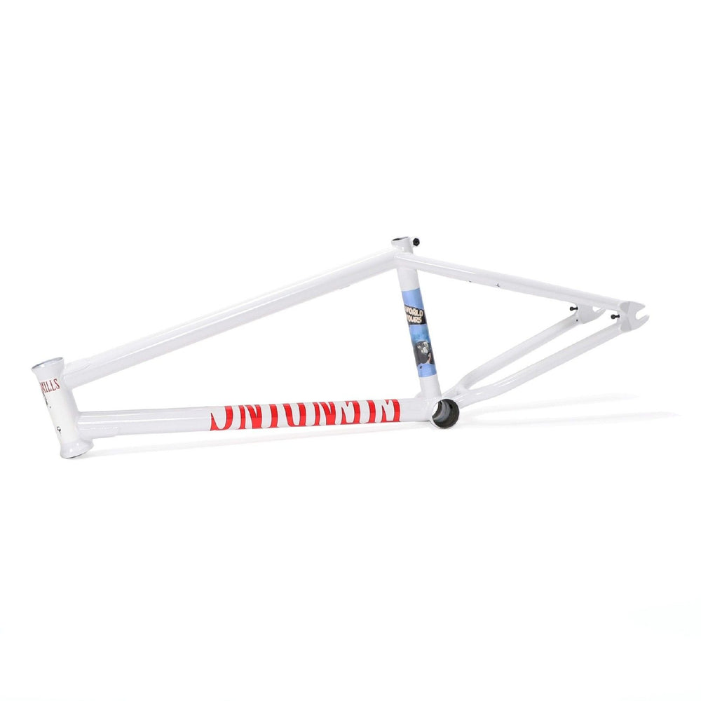 Side view of the Fiend Mills Frame in white