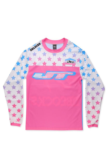 JT Racing Rock Star D Blocks Limited Edition Miami Vice Jersey Pink & White - Medium (M)