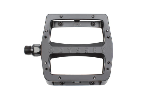 top view of the Alloy ODyssey Grandstand pedals in black