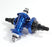 front view of the profile mini hub set in blue