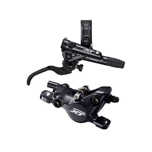Complete view of the Shimano Deore XT brake and lever